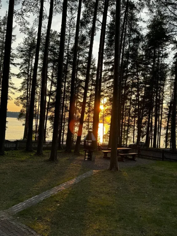 Уютный гостевой дом из бревна у озера