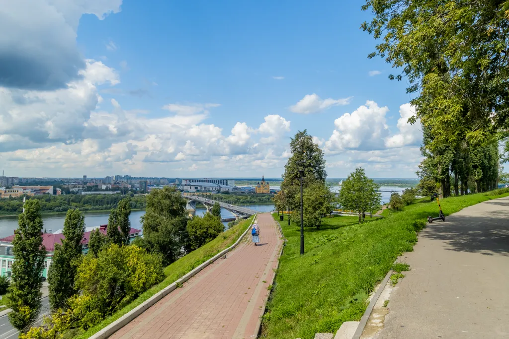 Квартира Однокомнатная квартира в центре с видом на реку — Нижний Новгород