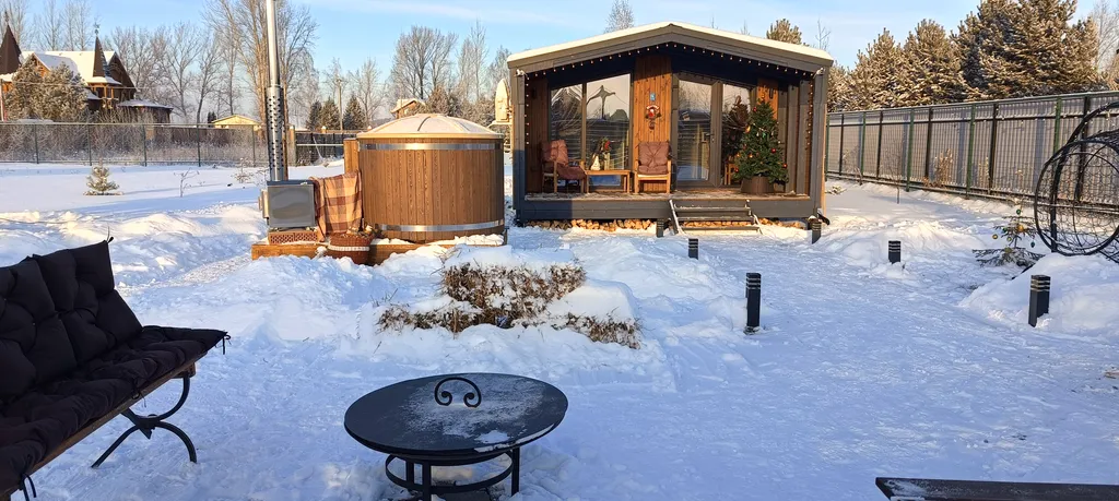 БарнОтдых с купелью, рядом лес и река