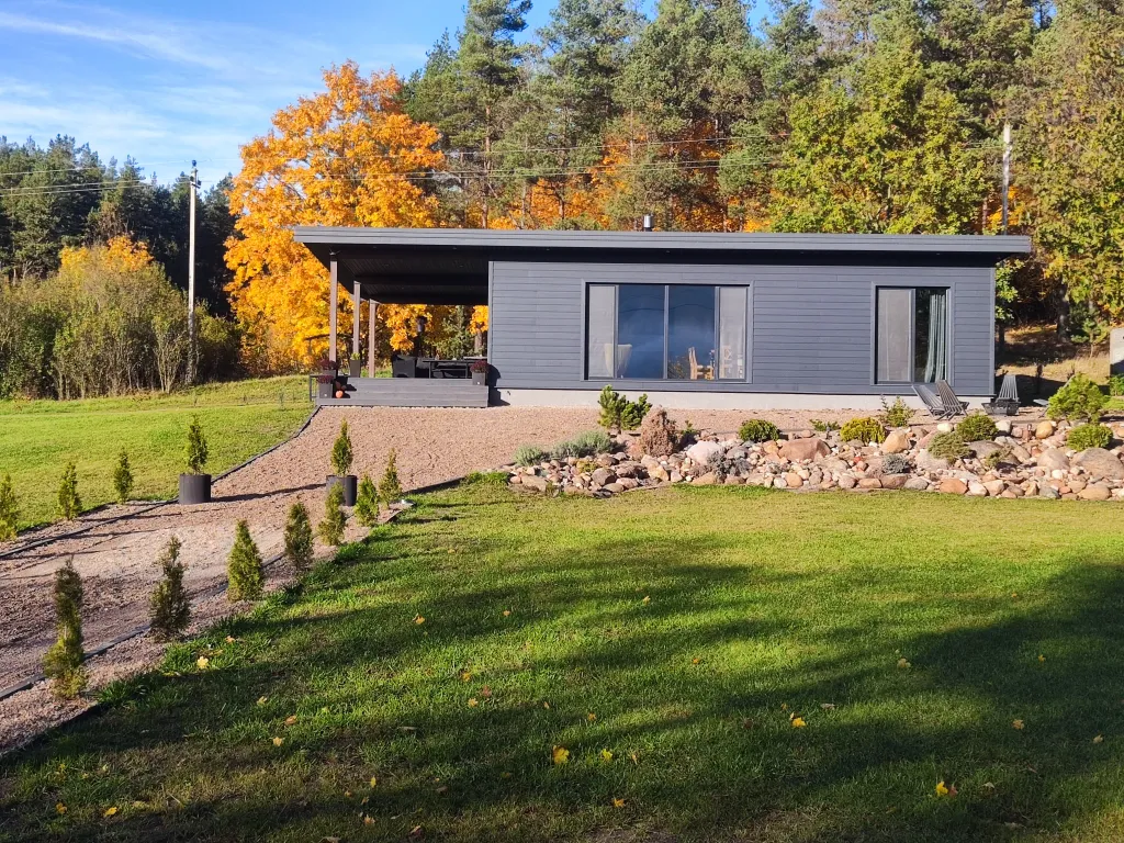 Новый финский дом Finn.Domm | 7км Гродно | Сауна | Чан | BBQ | Лес