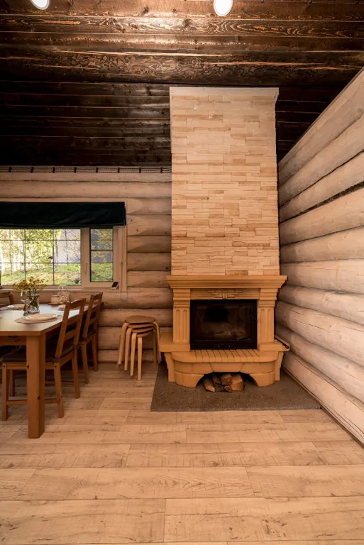 Karelia Log House “Дом с камином”  с панорамным видом на лес