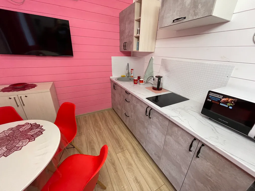 Эко дом под ключ на море на 4 человека, красный бархат