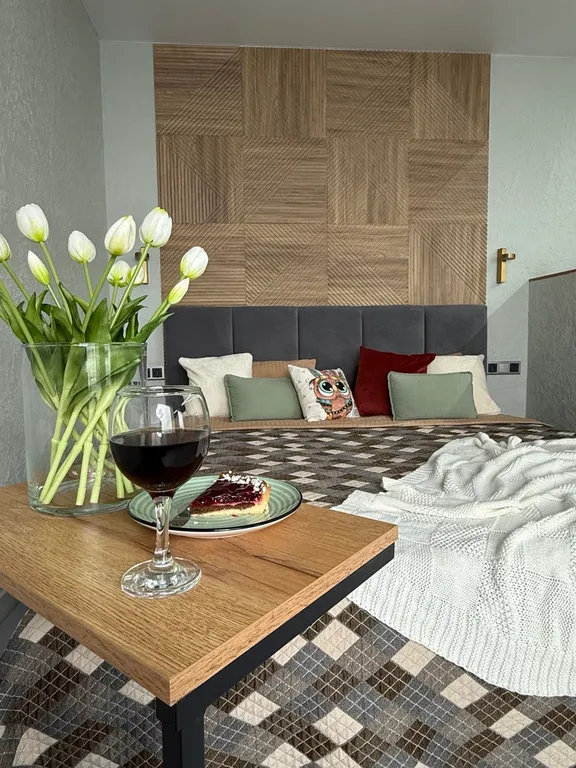 Просторная студия Мятный лён на 31 этаже в шаге от Тинькофф-холл