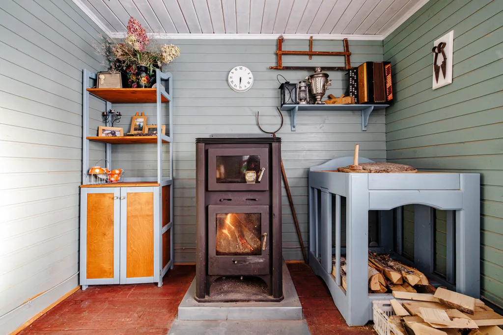 Дом в стиле Rustic с баней на дровах