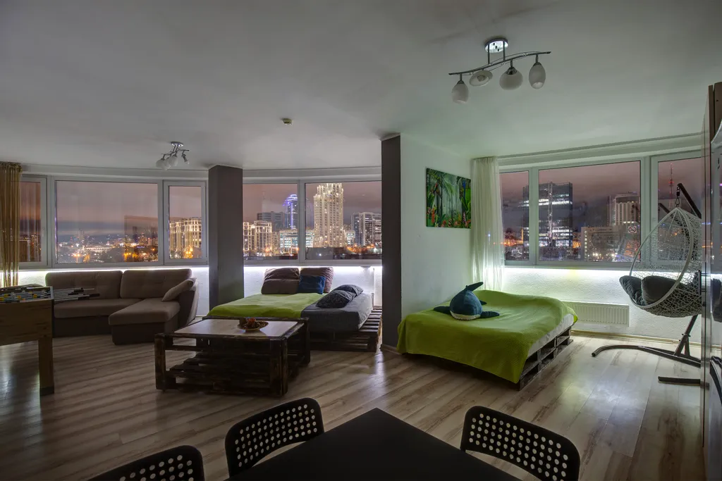 2-е апартаменты для 9 гостей с парковкой и панорамным видом