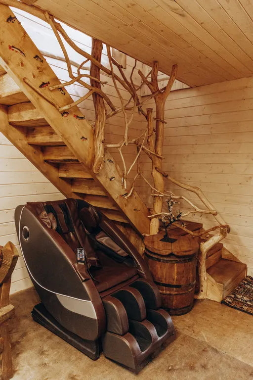 Номер в стиле рустик с двумя раздельными кроватями