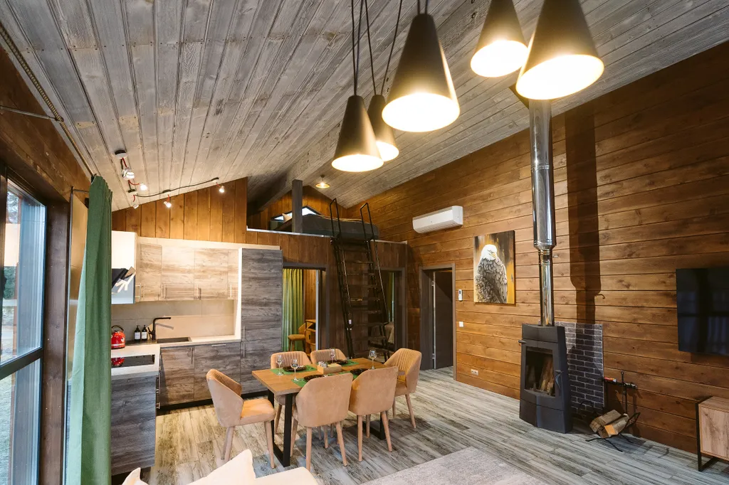 Коттедж Minos с камином