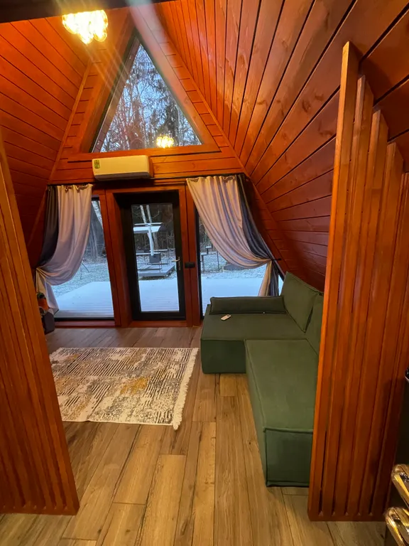 Коттедж A Frame Палисандр с панорамным видом в лес, чаном и мангальной зоной — Черленково