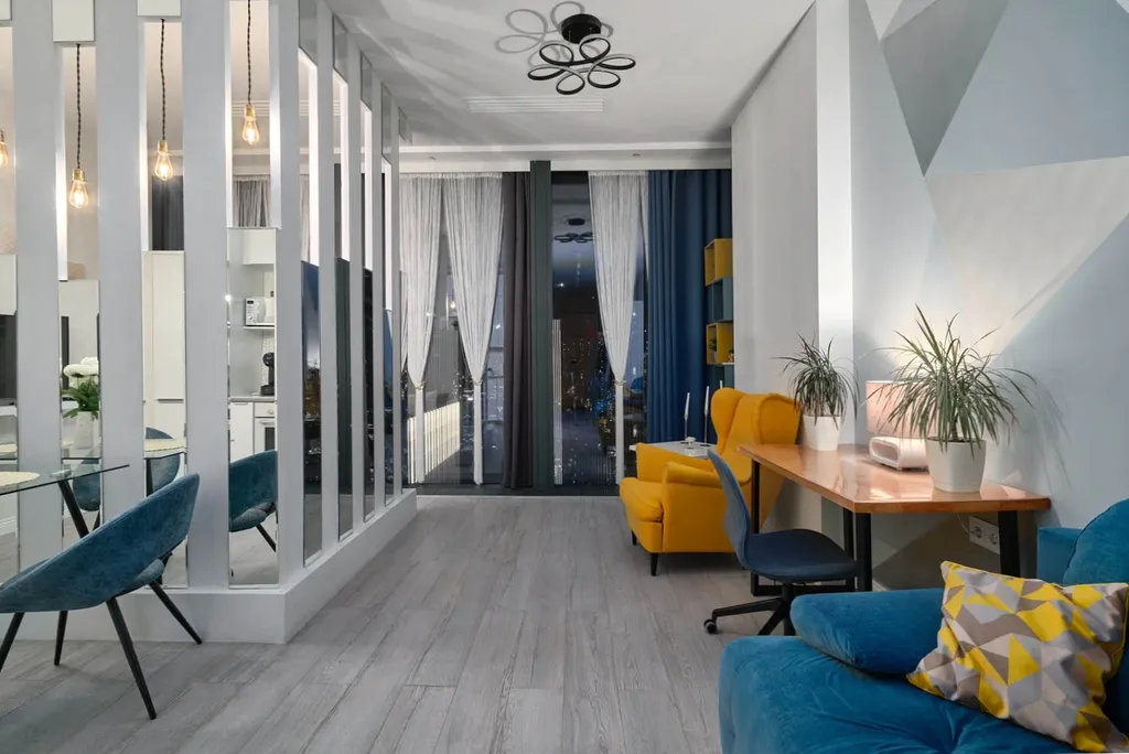 Квартира Квартира Sky City Moscow 51 этаж Уютная студия на 51 этаже с видом на башни! — Москва