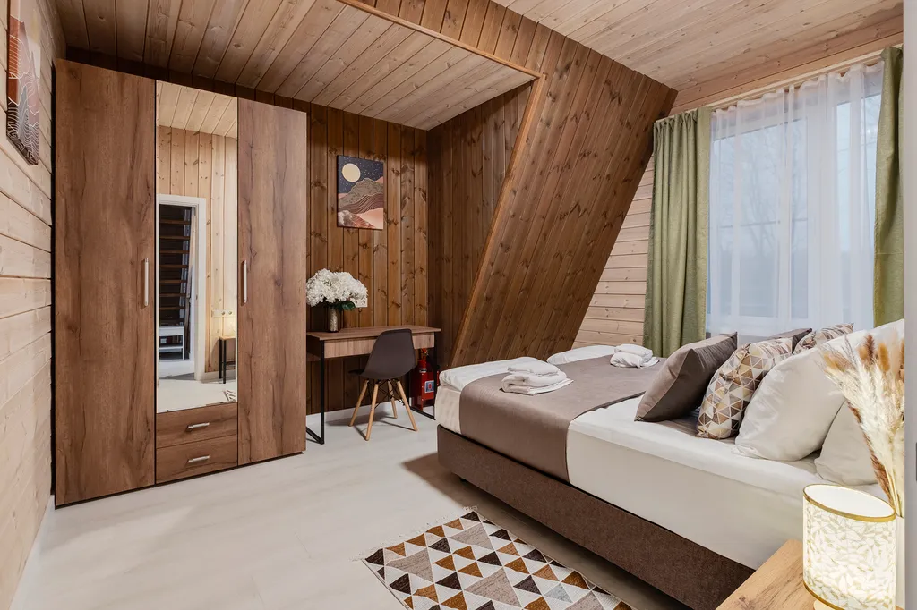 Уютный дом с баней, купелью и видом на лес