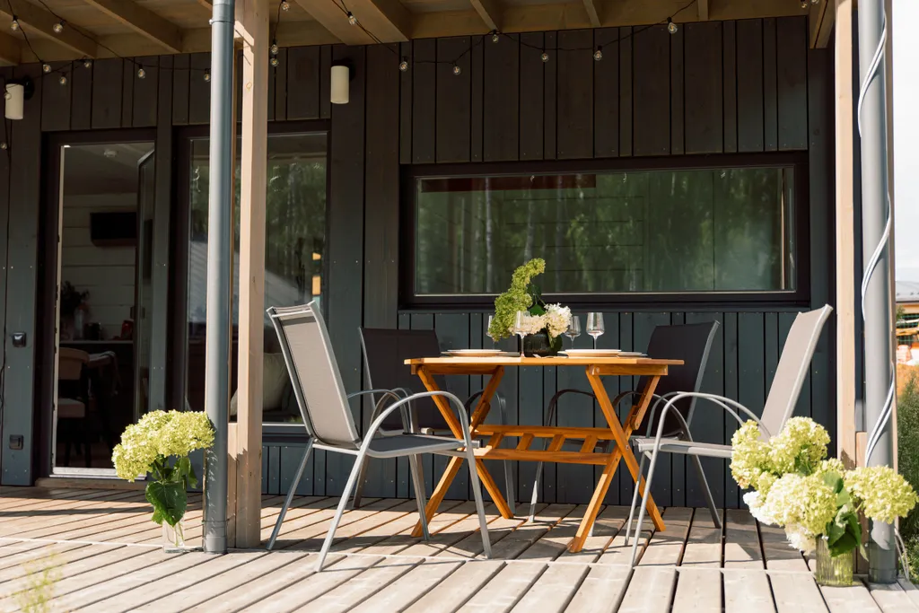 Дом с баней с видом на лес