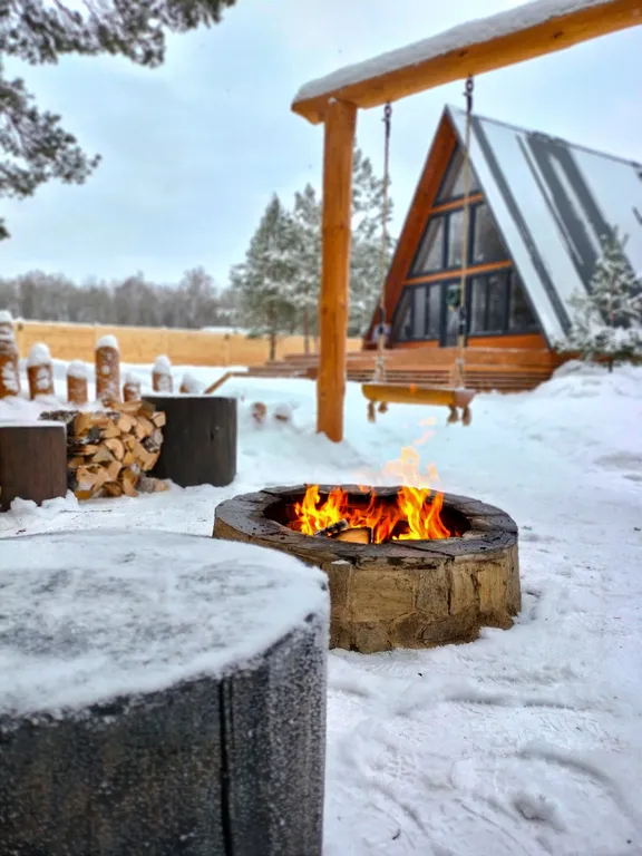 Дом у леса с баней и банным чаном