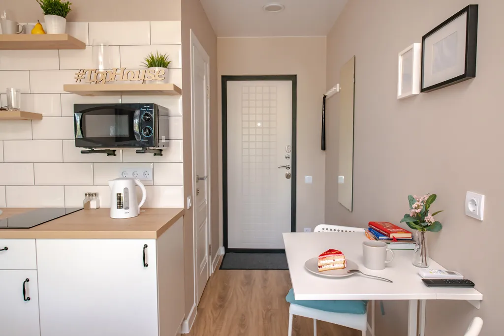 Стильная студия на первом этаже с видом на бухту Золотой рог