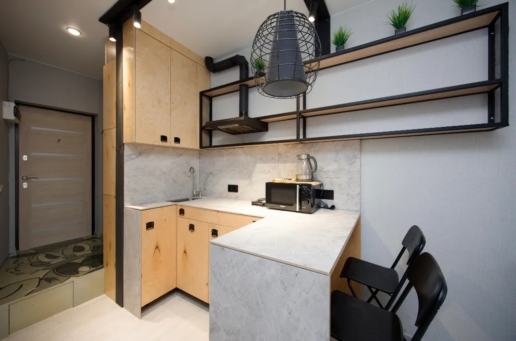 Уютная студия с панорамным окном