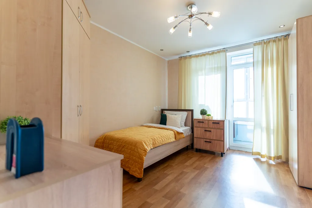 3-комнатная квартира для 5 гостей с балконом