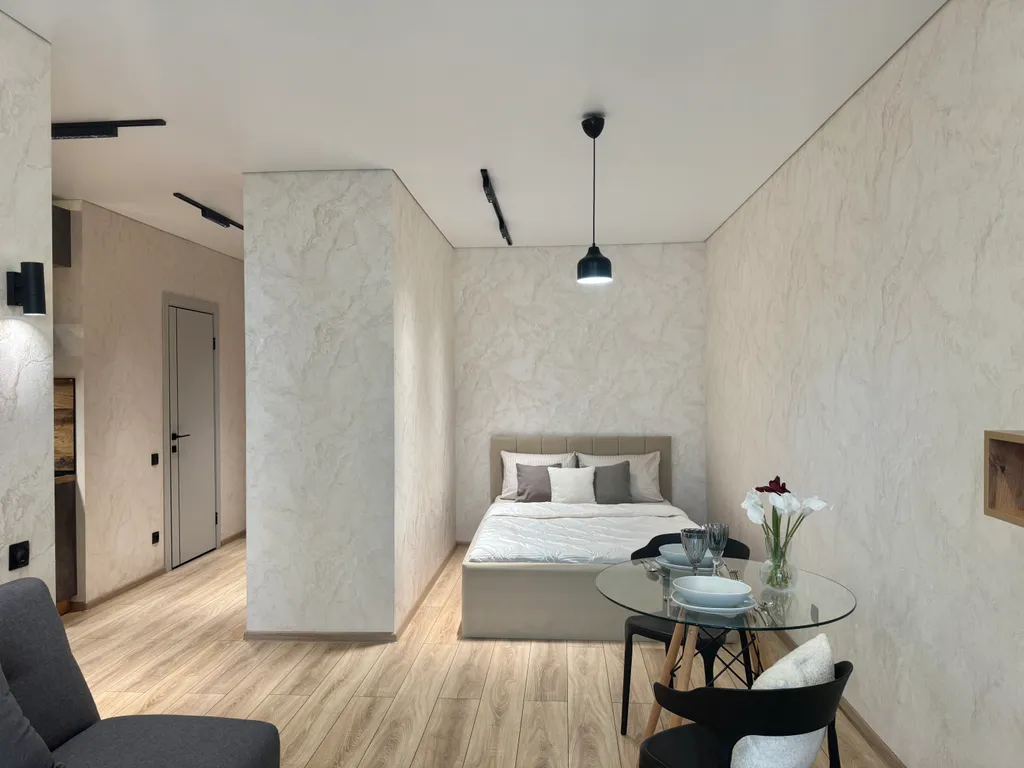 Квартира Квартира Просторная евродвушка с двумя Smart-TV в Прованс — Новосибирск