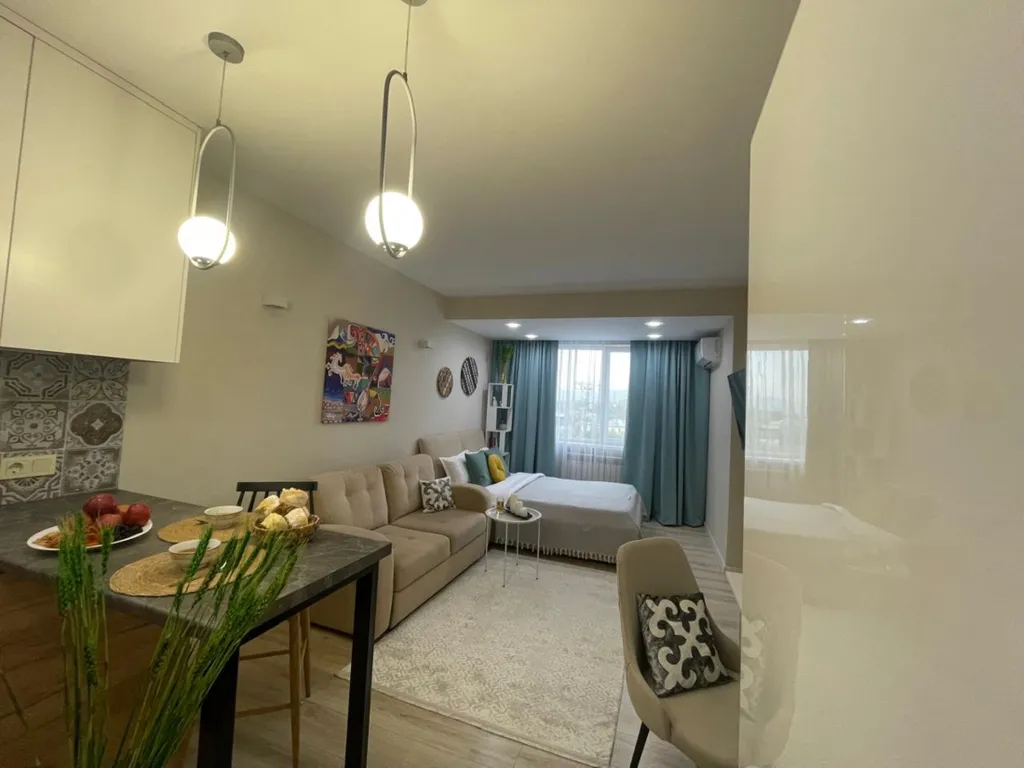 Этно студия Жетысу с прекрасным видом на горы