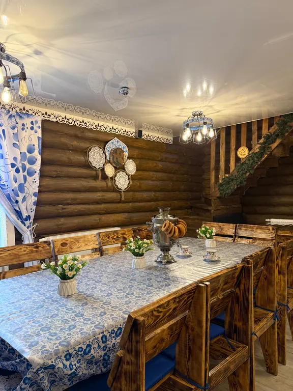 Дом в русском стиле Гжель