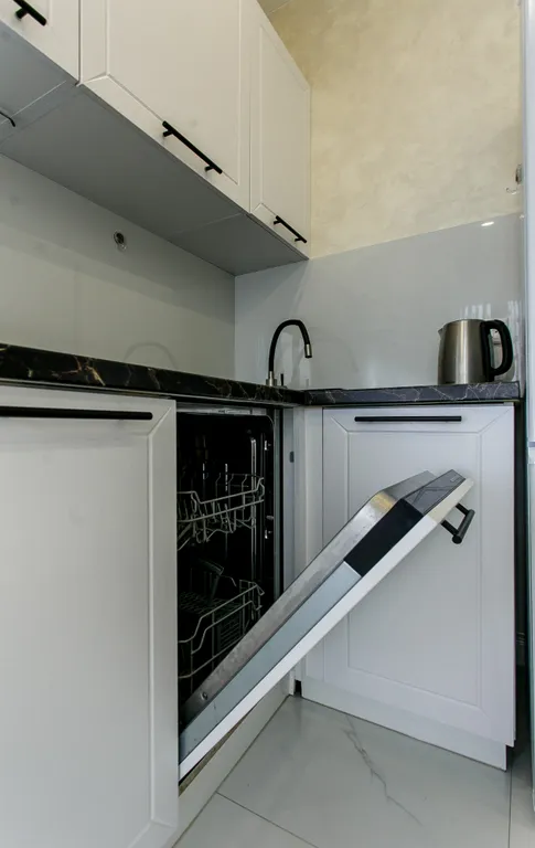 Светлые апартаменты с двумя спальнями и балконом с качелью