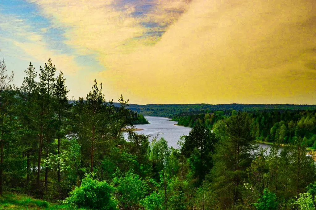 Уютный домик с чаном и видом на Ладожский залив