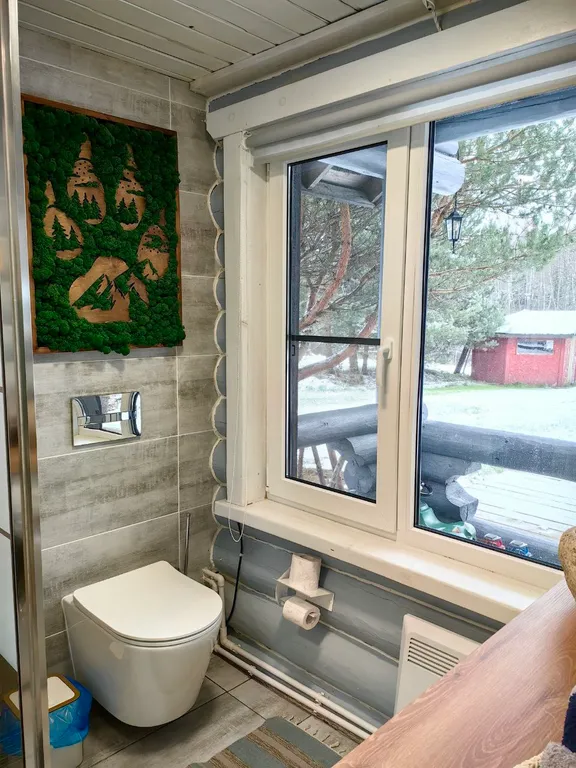 Дом на берегу реки в тихой деревне