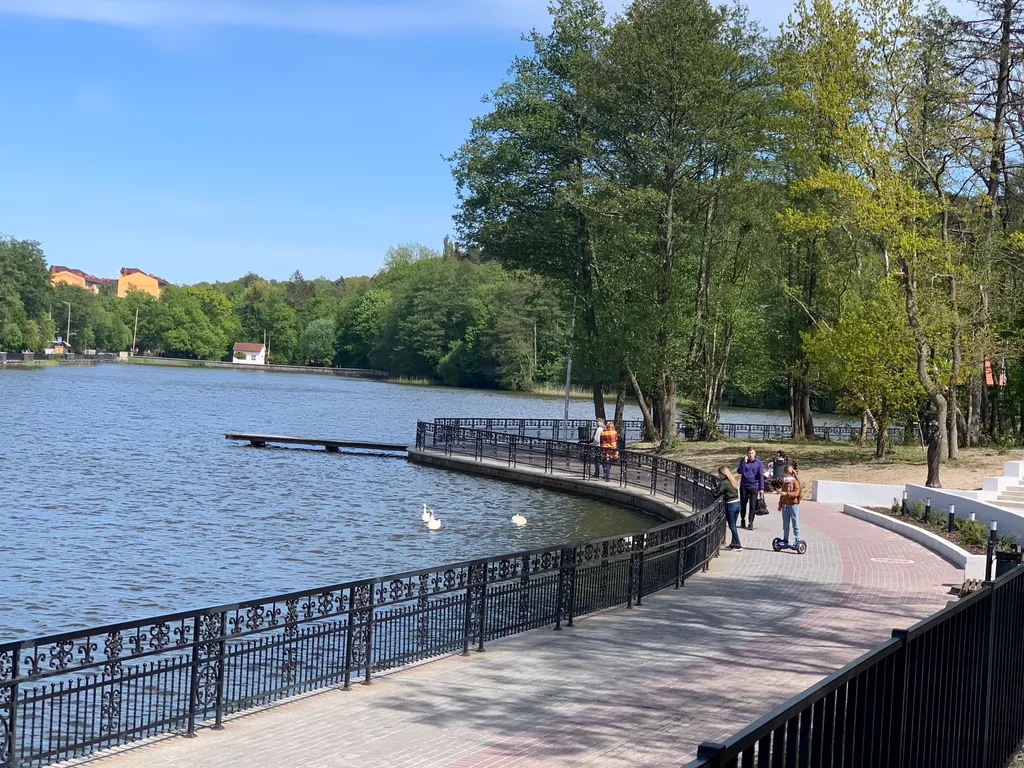 Апартаменты у озера тихое, с видом на лес