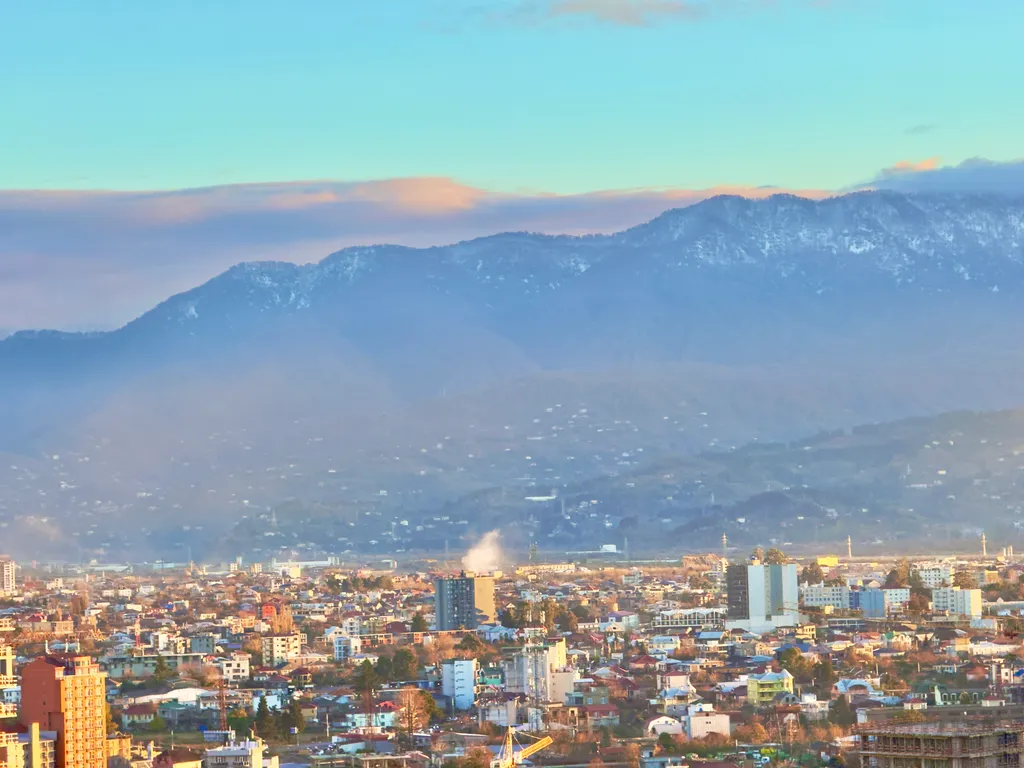 Студия с видом на море и горы