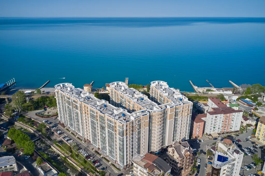 Квартира Квартира Евродвушка с видом на море в 100 метрах до пляжа в ЖК Посейдон — Сочи