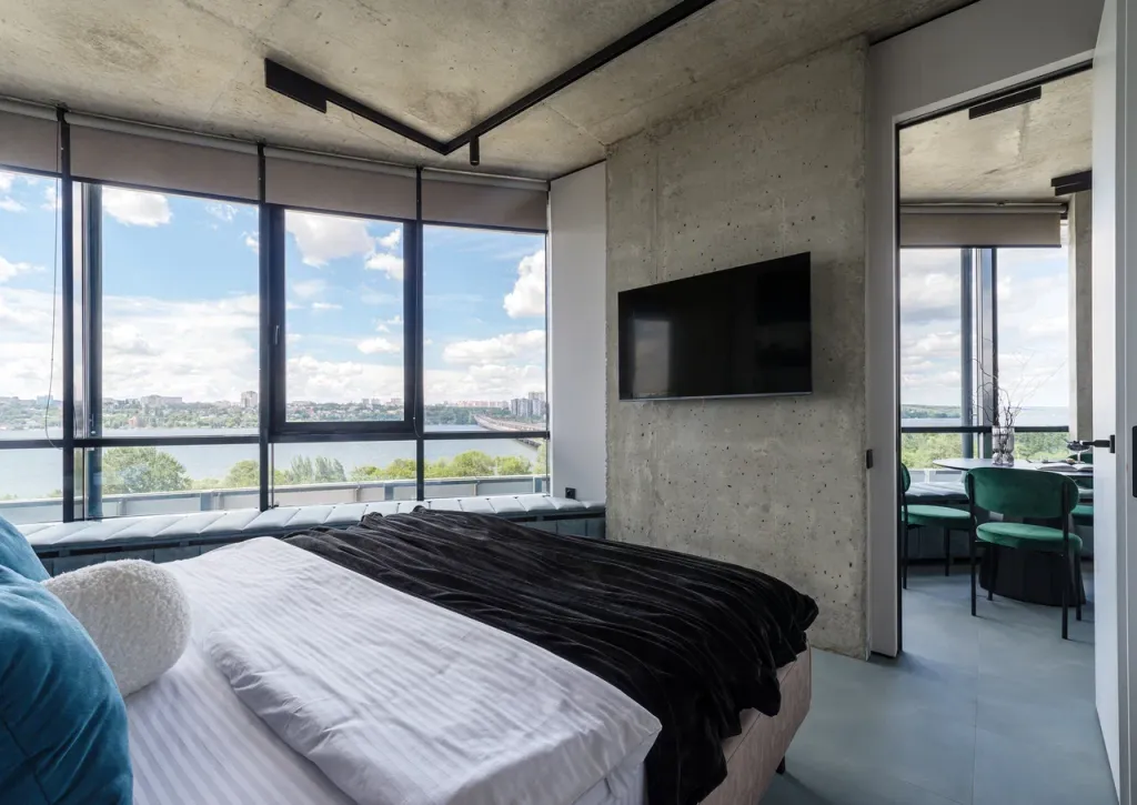 Панорамная квартира аtlantis с невероятным видом на реку и закат