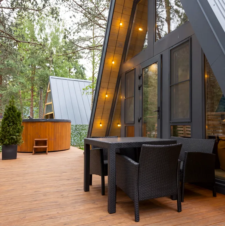 Домик 4 A-Frame с купелью
