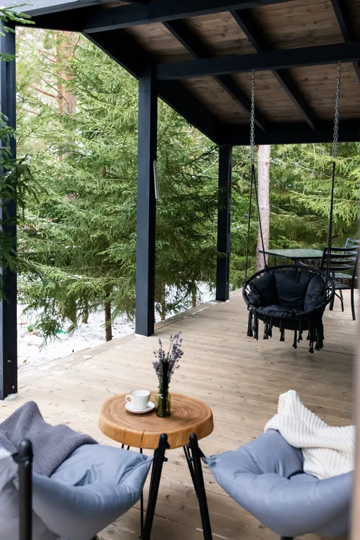 Коттедж Экcклюзивный дом с гopячим чaнoм в сосновом лесу — Семеновское