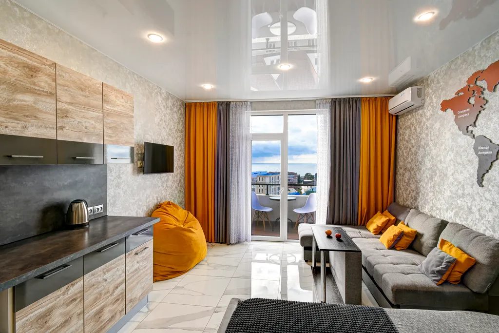 Квартира Квартира Апартамент с кухней, балконом и шикарным видом на море — Адлер