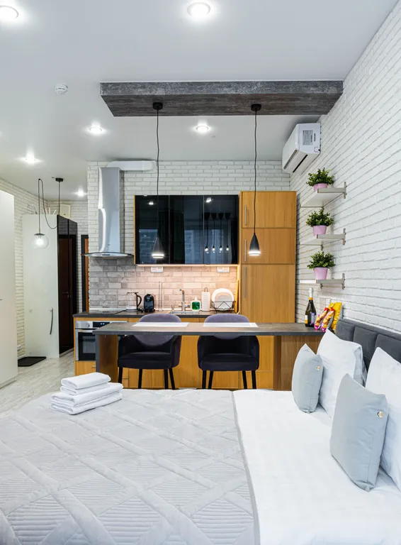 Квартира Квартира Gray-white с панорамными окнами у метро ЦСКА — Москва