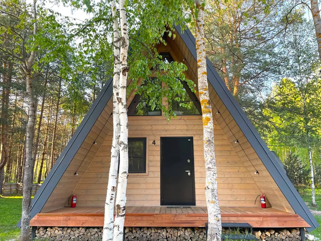 Домик 4 A-Frame с купелью