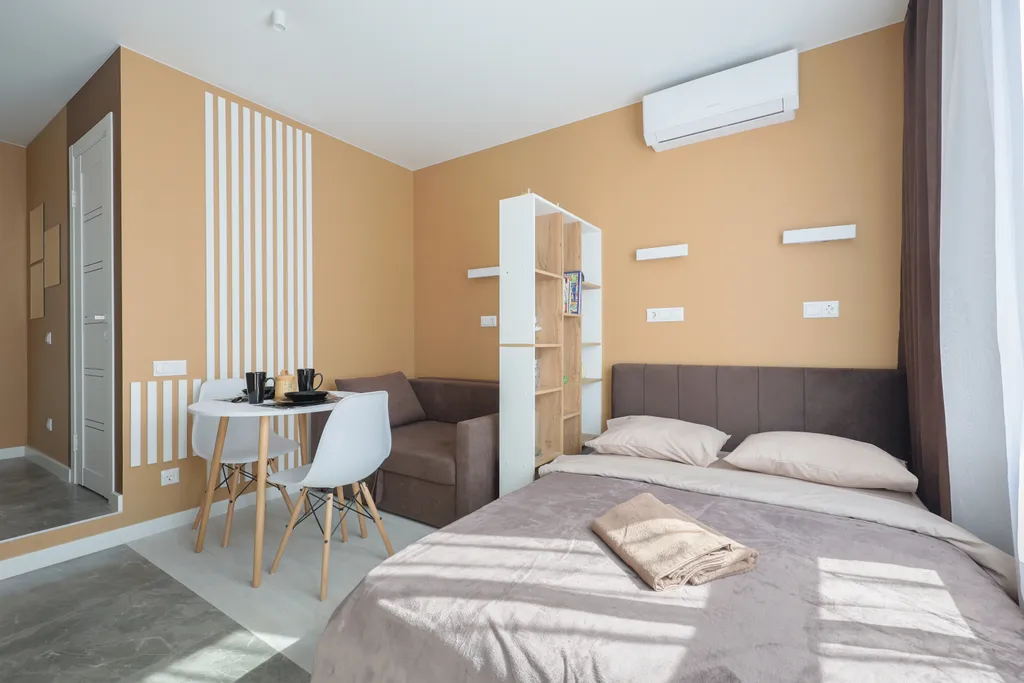 Светлая студия в ЖК Самолет