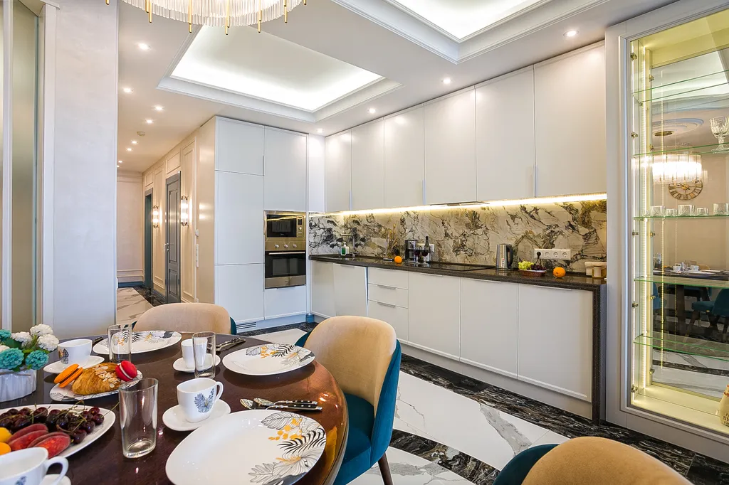 Апартамент с панорамой на море с террасой и 2 санузлами