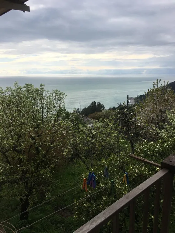 Двухместный номер с балконом , с видом на море и горы