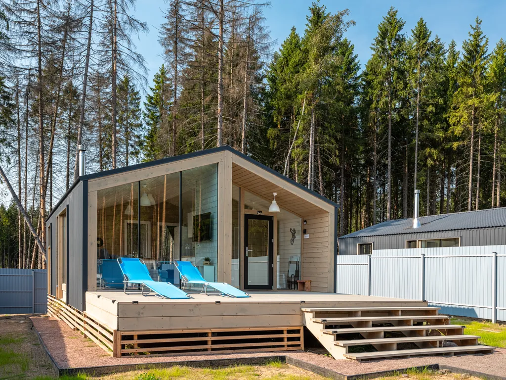 Домик у леса с камином и баней