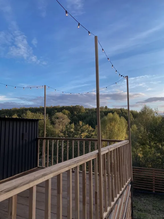 Дом с видом на лес и озеро с баней