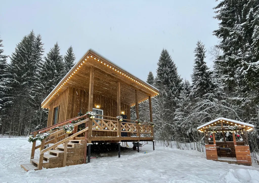 Домик для семейного отдыха в лесу