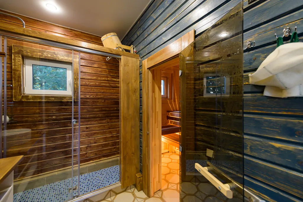 Брусничный коттедж с сауной и банным чаном