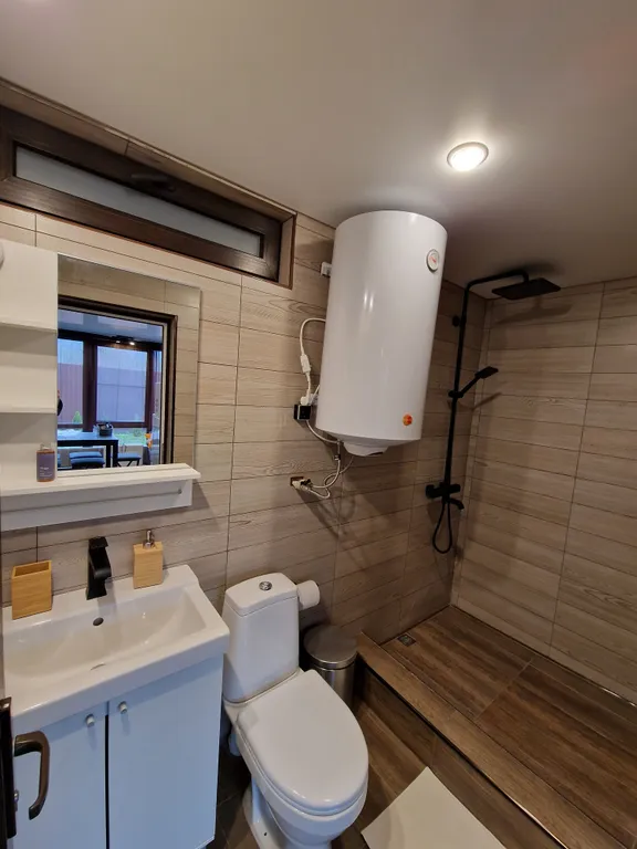 Дом с баней на дровах и банным чаном