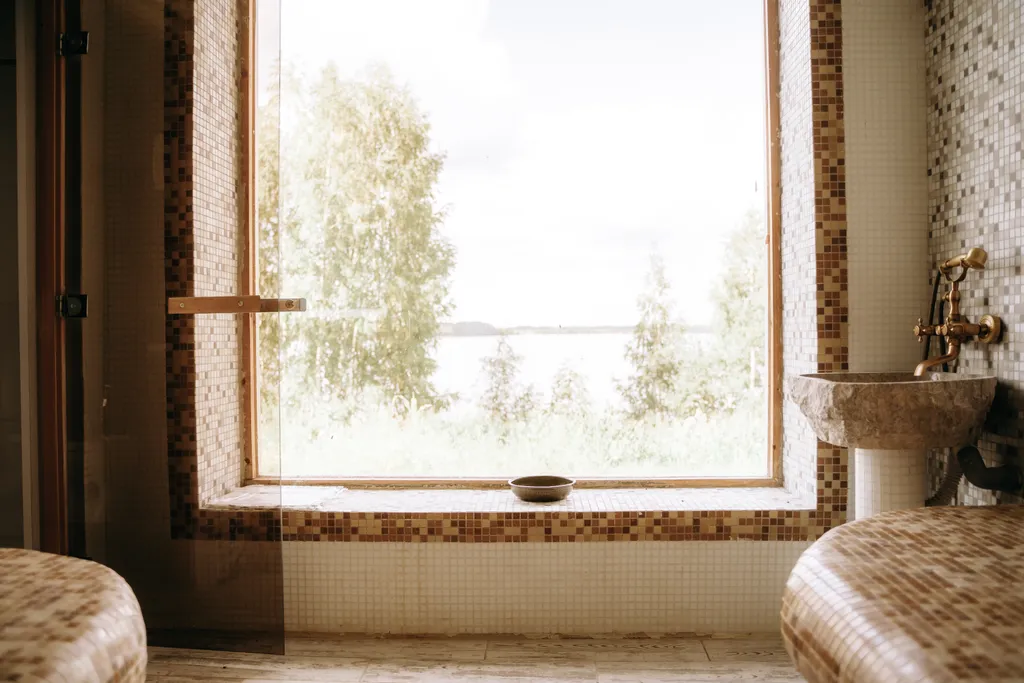 Панорамное шале с хаммамом на берегу водохранилища