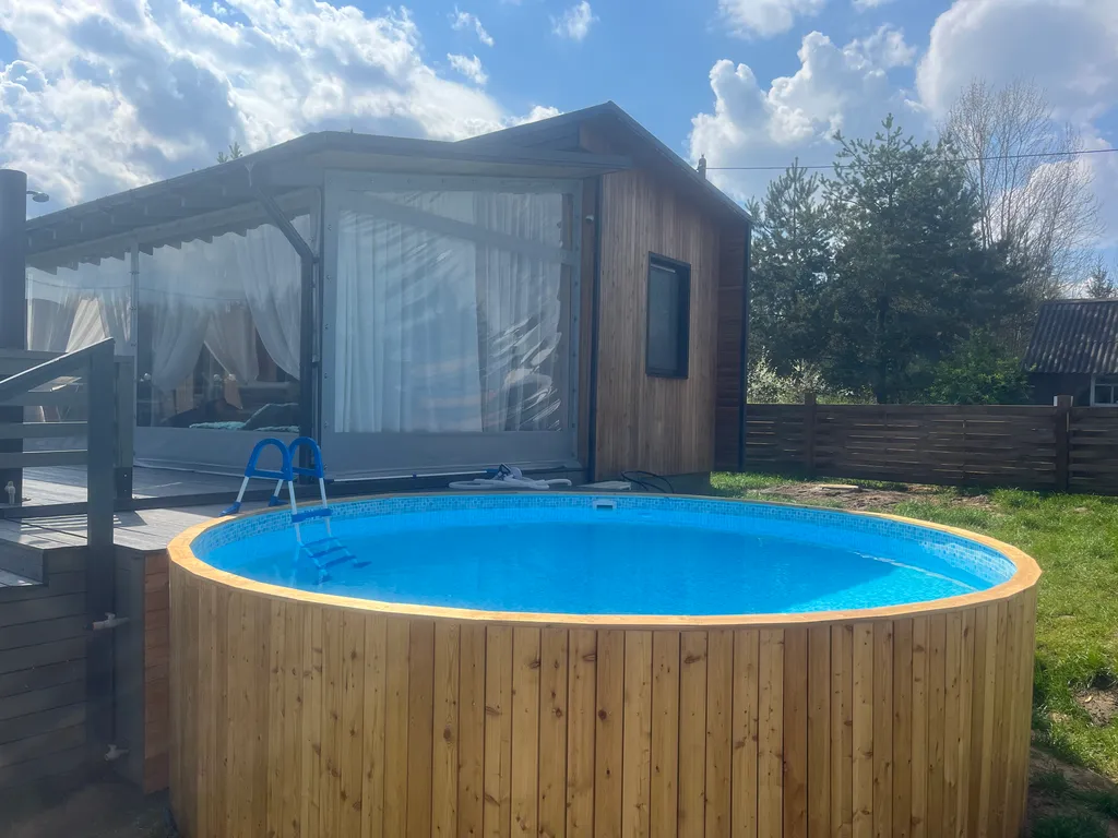 Бунгало Эко Premium из дерева с бассейном