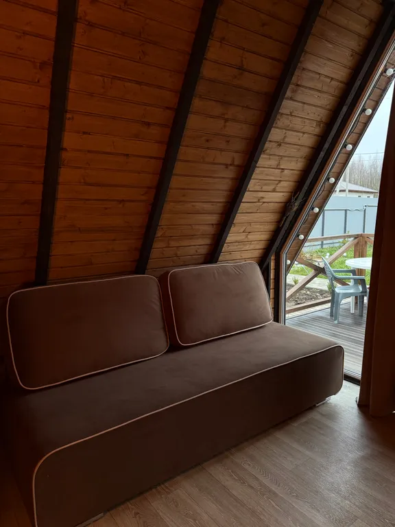 Домик А-фрейм с баней и сибирским чаном