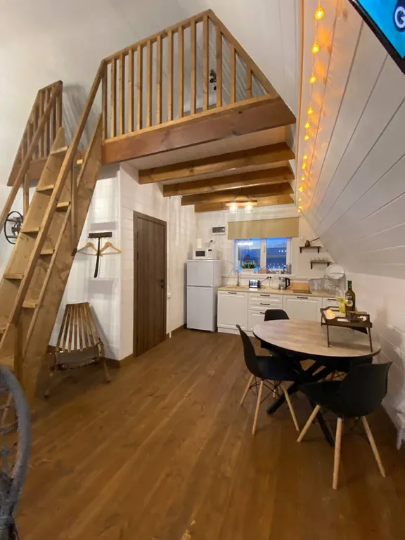 Дом A-frame с баней и чаном