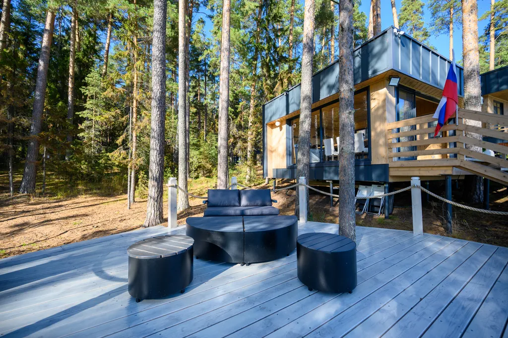 Комфортабельный дом у речного плёса