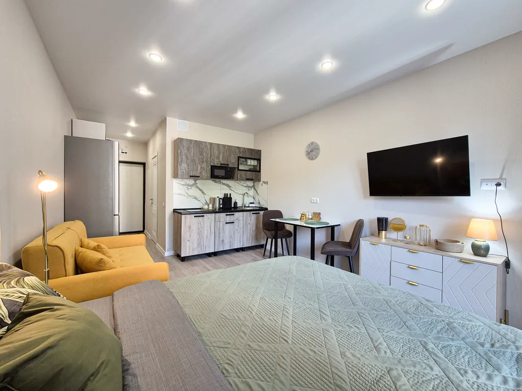 Студия в ЖК Летний с балконом и видом на лес