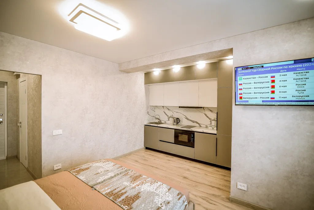 Уютная студия с красивым видом на город