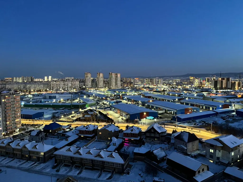 Квартира Квартира Уютная студия с панорамным видом на город — Красноярск